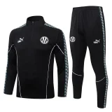 26-27 Marseille Black Half Pull Tracksuit #B26107(半拉链)