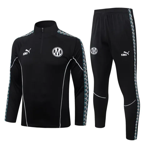 26-27 Marseille Black Half Pull Tracksuit #B26107(半拉链)