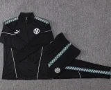 26-27 Marseille Black Half Pull Tracksuit #B26107(半拉链)