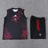 26-27 Man Utd Black Tank top and shorts suit