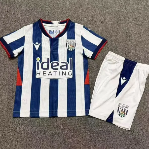26-27 West Brom Home Kids Soccer Jersey