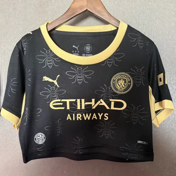 26-27 Man City Away Women Cheerleader Shirt (女啦啦短袖)