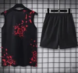 26-27 Man Utd Black Tank top and shorts suit