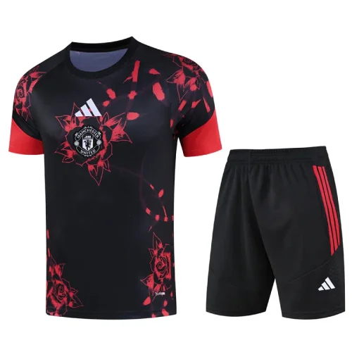 26-27 Man Utd Black Training Short Suit