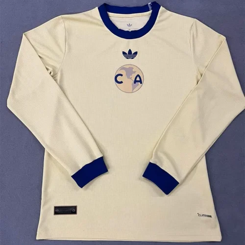 26-27 Club America 110th Anniversary Yellow Long Sleeve Training shirts (长袖)