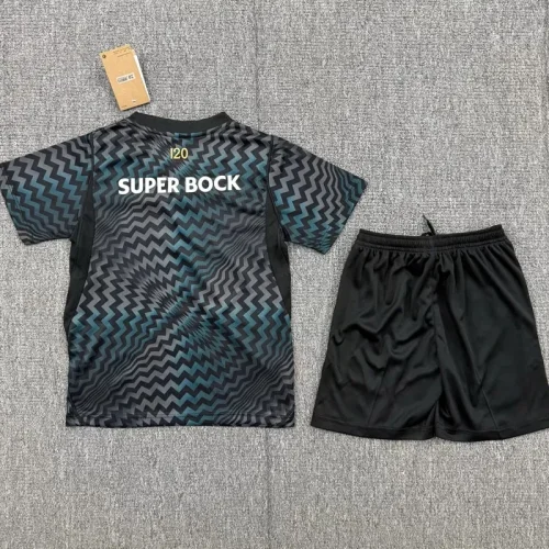 26-27 Sporting Lisbon Black Goalkeeper Kids Soccer Jersey