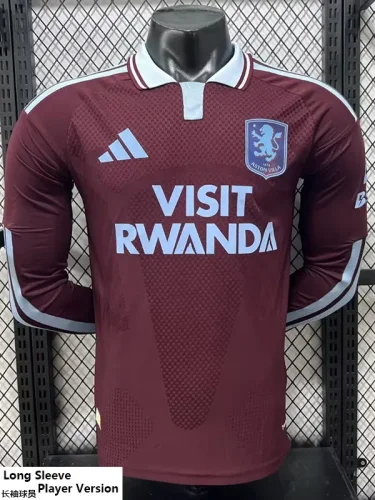 26-27 Aston Villa Home Long Sleeve Player Version Soccer Jersey (长袖球员)