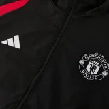 26-27 Man Utd Black Windbreaker Suit (Hoodie)(风衣套装)