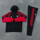 26-27 Man Utd Black Windbreaker Suit (Hoodie)(风衣套装)
