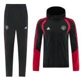 26-27 Man Utd Black Windbreaker Suit (Hoodie)(风衣套装)