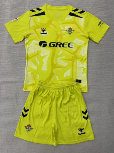 26-27 Real Betis Yellow Goalkeeper Kids Soccer Jersey