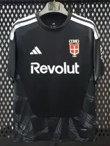 26-27 Como Black Goalkeeper Fans Soccer Jersey