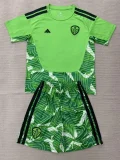 26-27 Leeds United Green Goalkeeper Kids Soccer Jersey