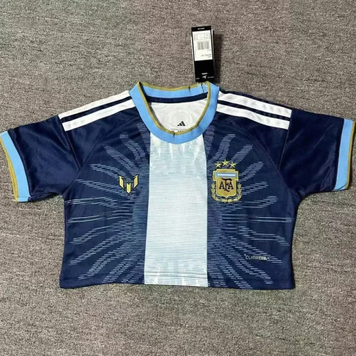 26-27 Argentina Farewell Match Royal blue Women Cheerleader Shirt (女啦啦短袖)