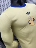 26-27 Club America 110th Yellow Long Sleeve Player Version Soccer Jersey (长袖球员)