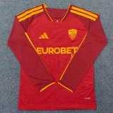26-27 Roma Home Long Sleeve Soccer Jersey (长袖)