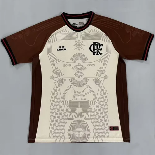 26-27 Flamengo Beige Brown Training shirts (LIMA)