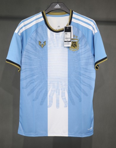  26-27 Argentina Messi Farewell Special Jersey 3 Stars Sun of May 1:1 Fans Soccer Jersey