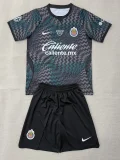 26-27 Chivas Guadalajara Black Goalkeeper Kids Soccer Jersey