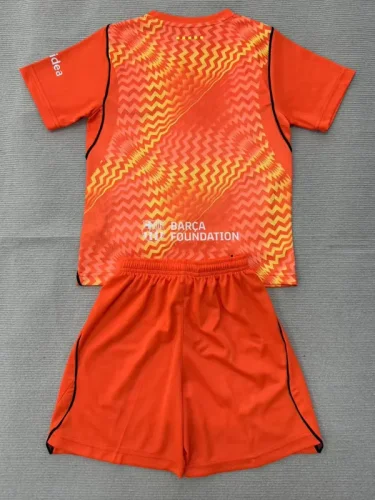 26-27 BAR Orange Goalkeeper Kids Soccer Jersey