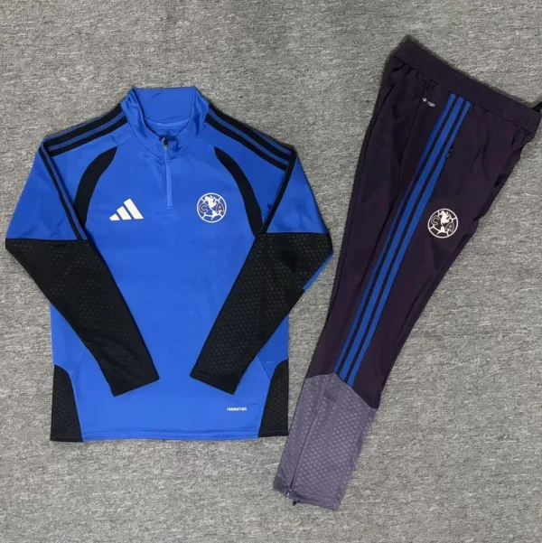 26-27 Club America Fancy blue Half Pull Tracksuit (Pants Have Pocket)(半拉链)