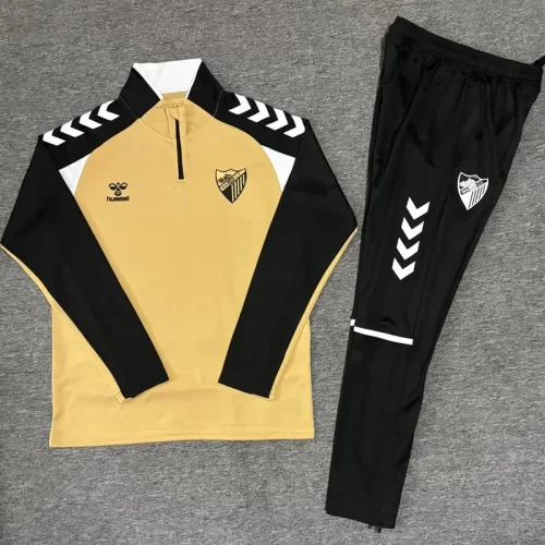 26-27 Malaga Earth yellow Half Pull Tracksuit (Pants Have Pocket)(半拉链)