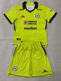 26-27 Cruz Azul Fluorescent green Goalkeeper Kids Soccer Jersey