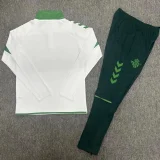 26-27 Real Betis White Half Pull Tracksuit (Pants Have Pocket)(半拉链)