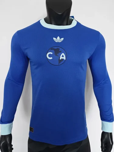 26-27 Club America 110th Blue Long Sleeve Player Version Soccer Jersey (长袖球员)