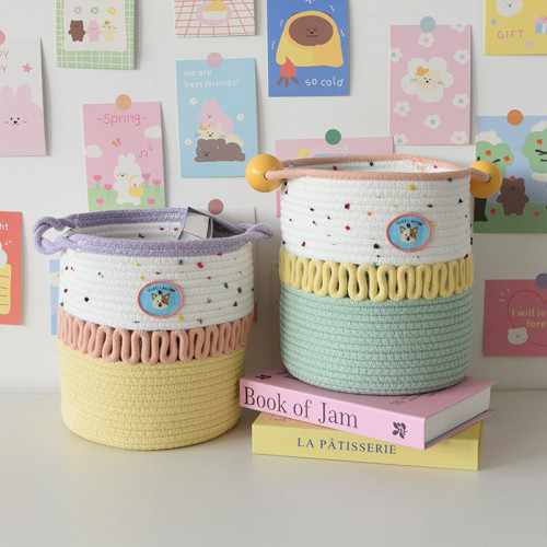 Woven Storage Basket Desktop Miscellaneous Toy Storage Basket Living Room Dormitory Decoration Storage Box