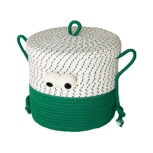 Cotton Thread Knitted Toys and Snack Storage Basket Living Room Desktop Organization Basket