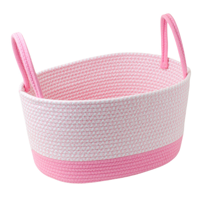Desktop Storage Basket Cotton Thread Braid Storage Basket Handbag