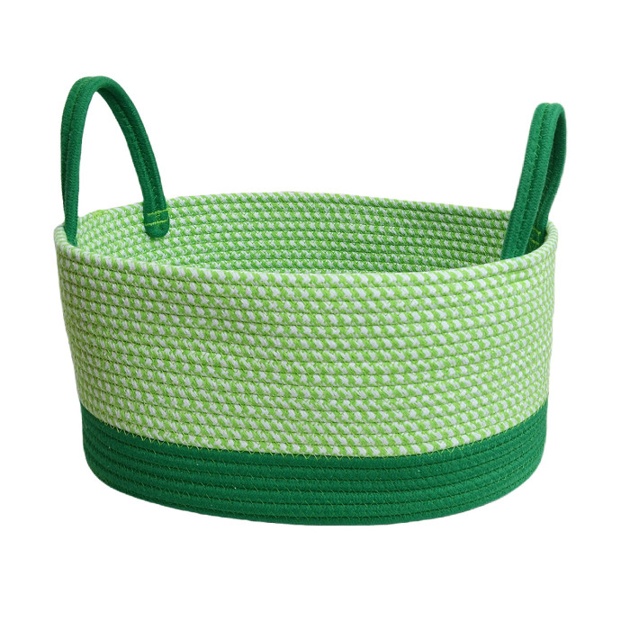 Desktop Storage Basket Cotton Thread Braid Storage Basket Handbag
