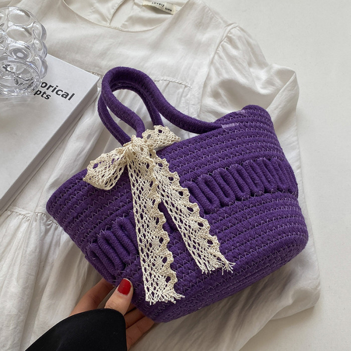 Cotton Rope Braided Tote Bag Handbag Environmentally Friendly Bag
