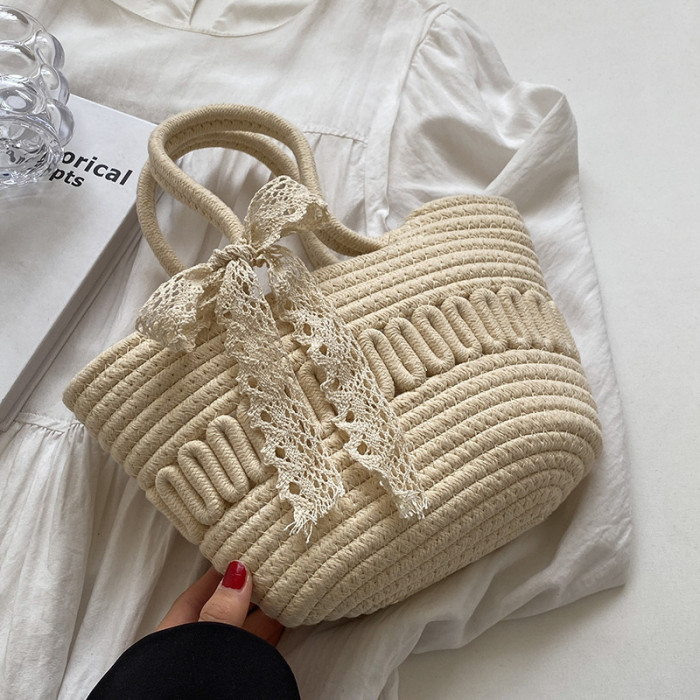 Cotton Rope Braided Tote Bag Handbag Environmentally Friendly Bag
