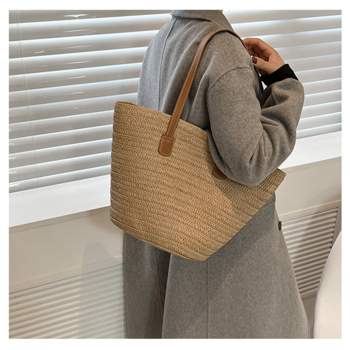 Grass Woven Large Capacity Tote Bag Multi-color Options Environmentally Friendly and Durable