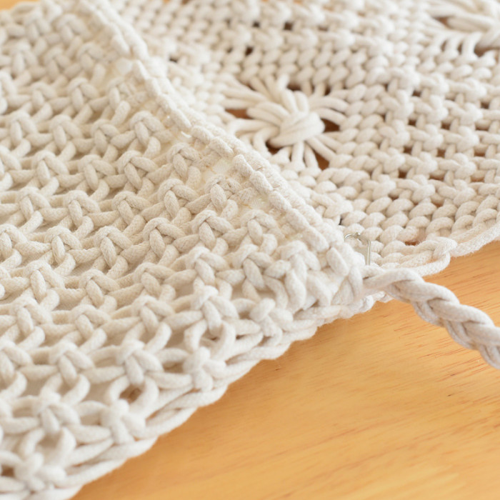 Women's Oblique Tassel Braided Bag
