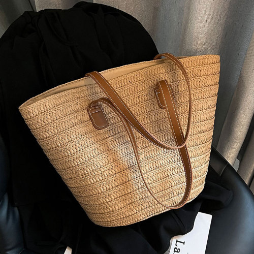 Grass Woven Large Capacity Tote Bag Multi-color Options Environmentally Friendly and Durable
