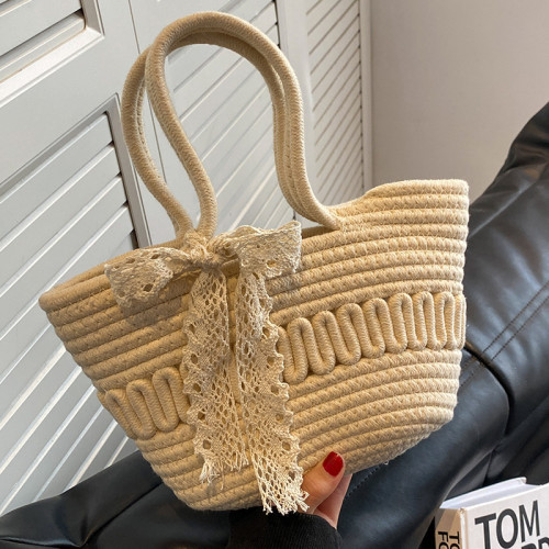 Cotton Rope Braided Tote Bag Handbag Environmentally Friendly Bag