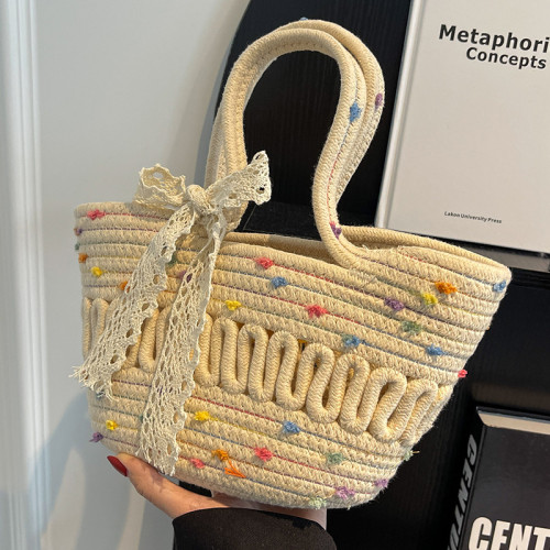 Cotton Rope Braided Tote Bag Handbag Environmentally Friendly Bag