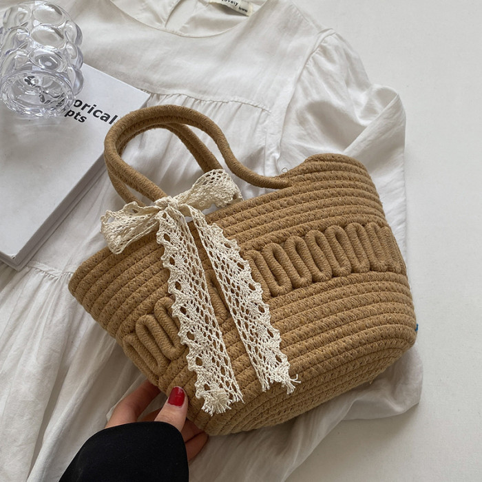Cotton Rope Braided Tote Bag Handbag Environmentally Friendly Bag