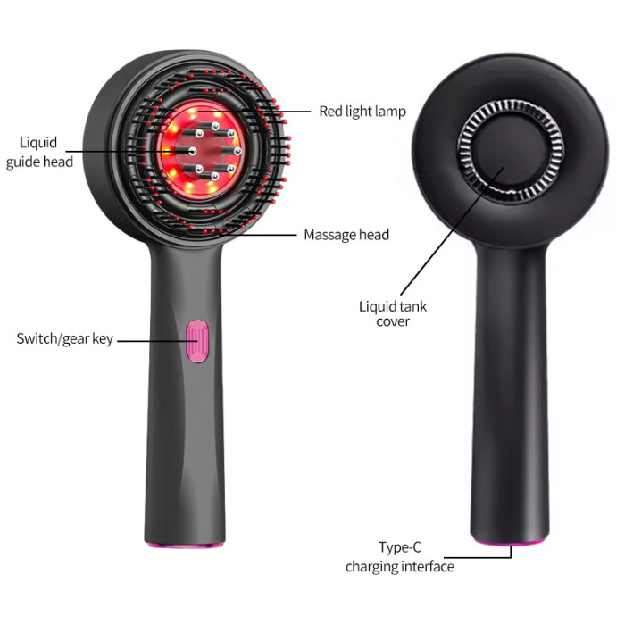 Electric Hair Scalp Massager Hair Brush Hair Oil Application Massage Comb Anti-hair Loss Redness Device