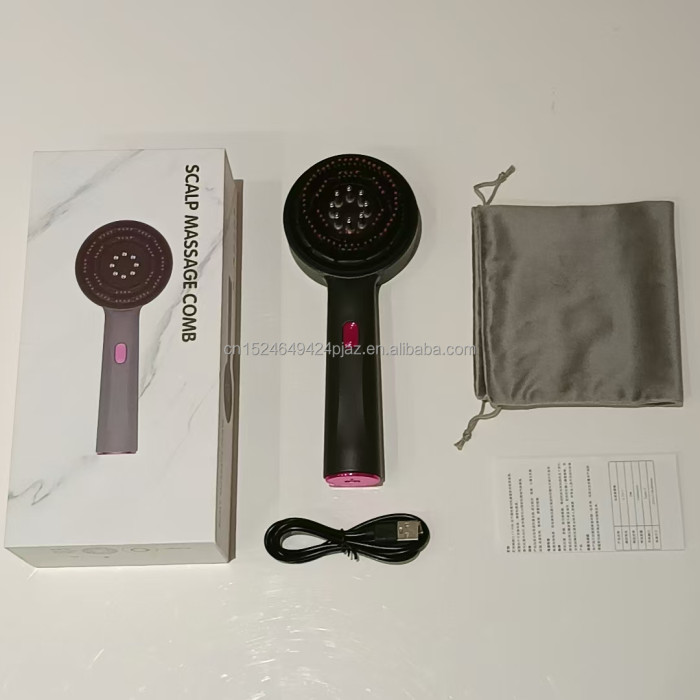 Electric Hair Scalp Massager Hair Brush Hair Oil Application Massage Comb Anti-hair Loss Redness Device