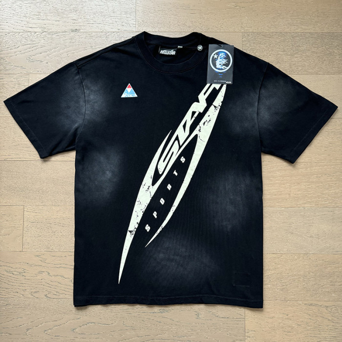 SMCL-040 High Quality Hellstar Retro 250g Cotton Shirt + 380g Shorts Set