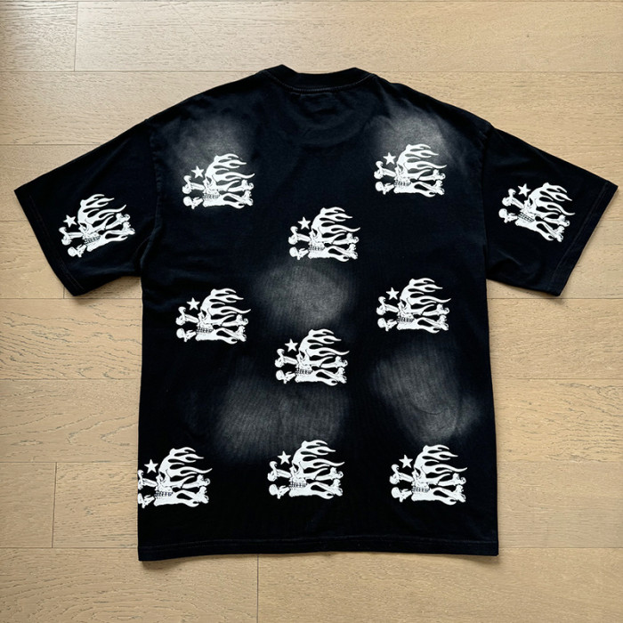 SMCL-077 High Quality Hellstar Retro 250g Cotton Shirt + 380g Shorts Set