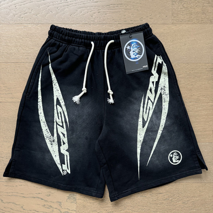 SMCL-040 High Quality Hellstar Retro 250g Cotton Shirt + 380g Shorts Set