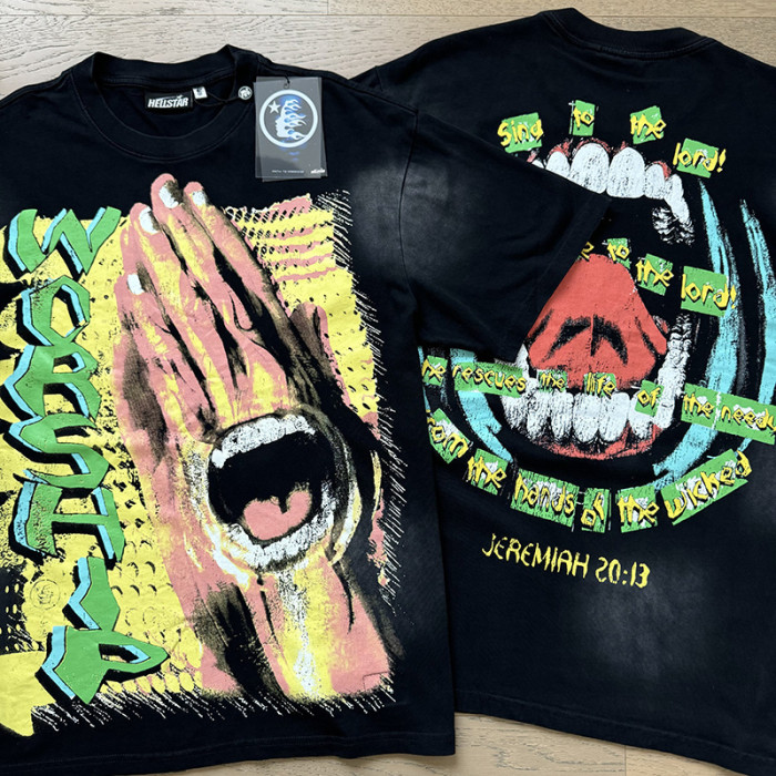 SMCL-057 High Quality Hellstar Retro 250g Cotton Shirt