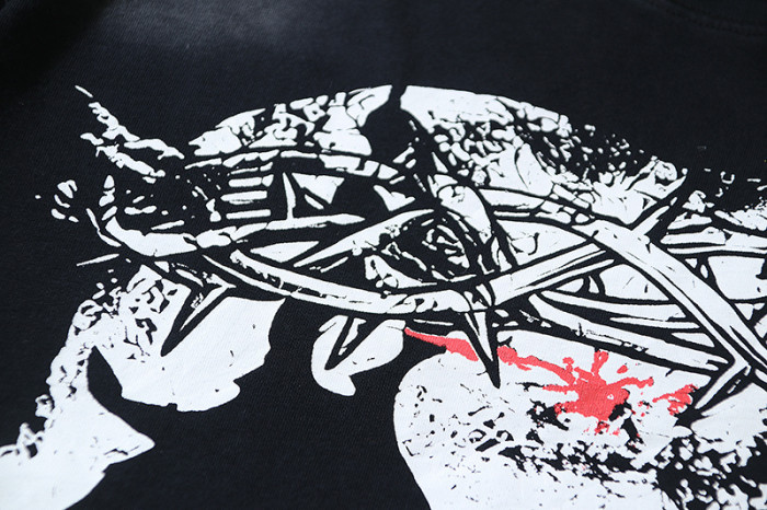 SMCL-106 High Quality Hellstar Retro 250g Cotton Shirt