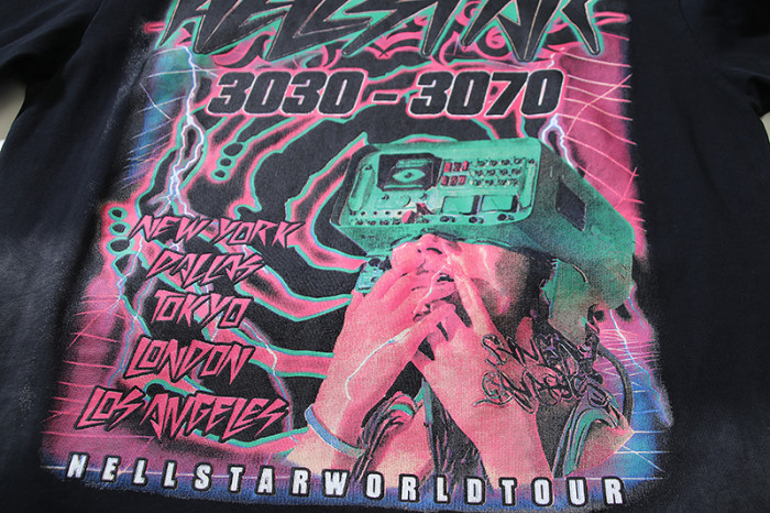 SMCL-090 High Quality Hellstar Retro 250g Cotton Shirt