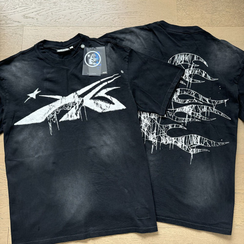 SMCL-102 High Quality Hellstar Retro 250g Cotton Shirt + 380g Shorts Set